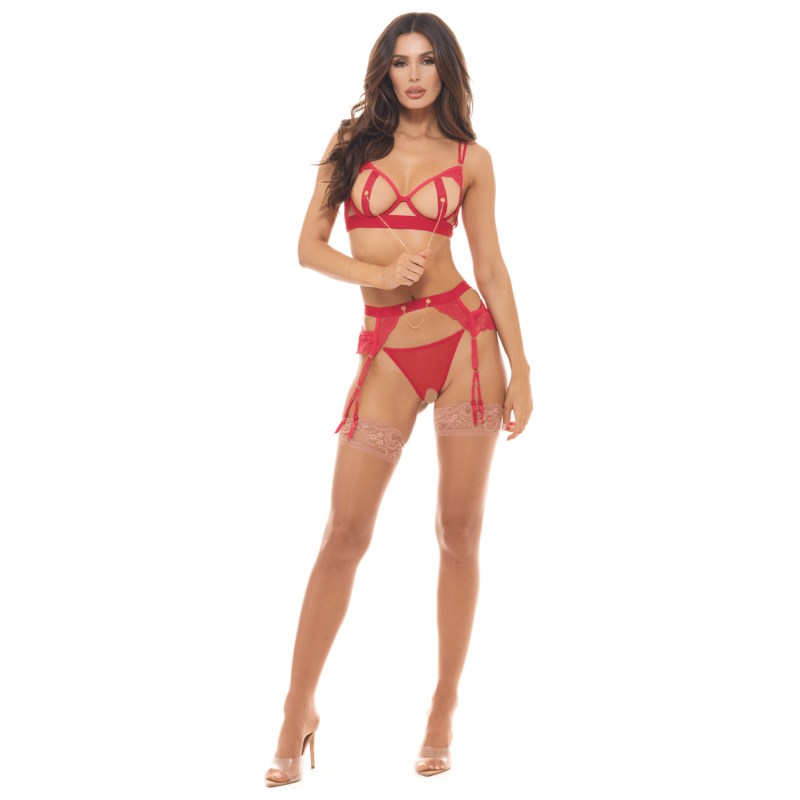 Ensemble 3 pièces rouge 