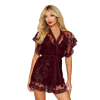 Nuisette et peignoir couleur aubergine 