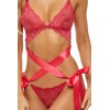 Ensemble 2 pièces dentelle rouge 