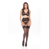 Ensemble 3 pièces noir en dentelle 