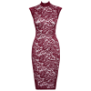 Robe moulante en dentelle rouge bordeaux - Cottelli