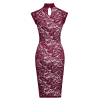 Robe moulante en dentelle rouge bordeaux - Cottelli