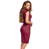 Robe moulante en dentelle rouge bordeaux - Cottelli