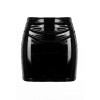 Jupe noire en simili cuir avec zip Lara  Be lily Mode