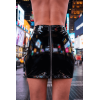 Jupe noire en simili cuir avec zip Lara  Be lily Mode