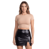 Jupe sexy courte noire wetlook Alessia  Be lily Mode