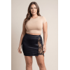 Jupe courte noire Kyra avec zip fonctionnel sur le côté  Be lily Mode