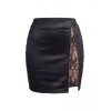 Jupe courte noire Kyra avec zip fonctionnel sur le côté  Be lily Mode