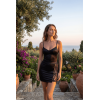 Jupe courte noire Kyra avec zip fonctionnel sur le côté  Be lily Mode