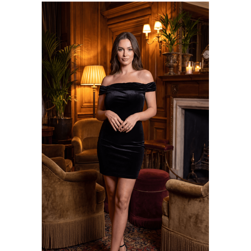 Robe velours noir Giulia  Be lily Mode
