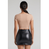 Jupe noire en simili cuir mat Sifia  Be lily Mode