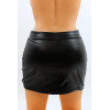 Jupe noire en simili cuir mat Sifia  Be lily Mode