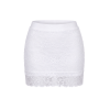 Jupe courte blanche Camélia  Be lily Mode