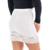 Jupe courte blanche Camélia  Be lily Mode