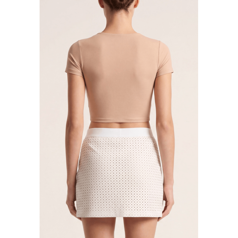 Jupe courte blanche Cassandra  Be lily Mode
