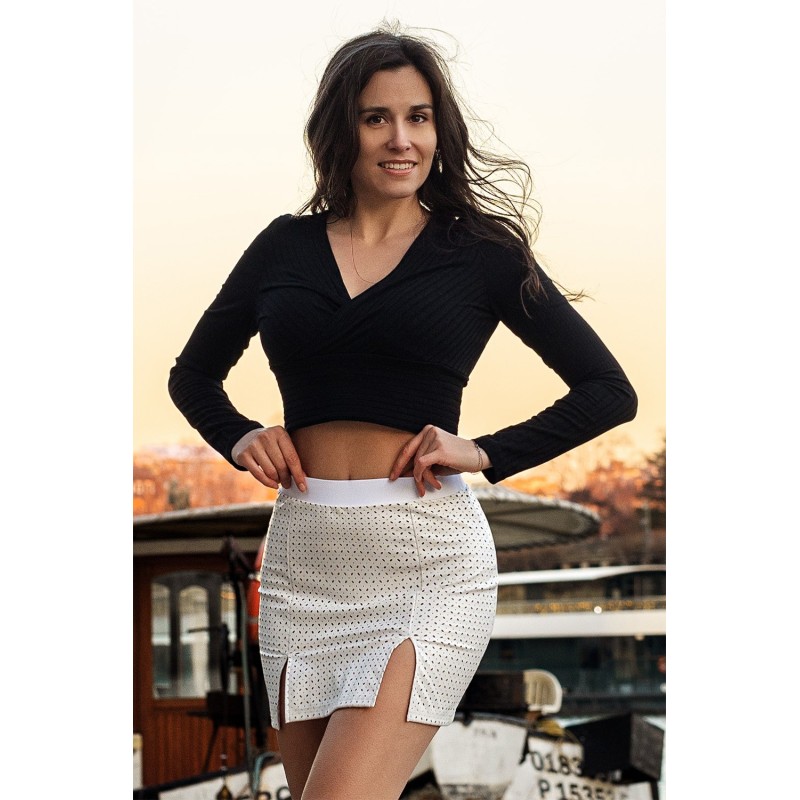 Jupe courte blanche Cassandra  Be lily Mode
