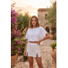 Jupe courte blanche Cassandra  Be lily Mode