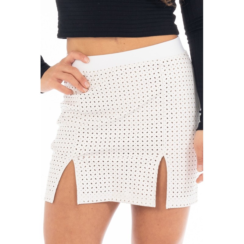 Jupe courte blanche Cassandra  Be lily Mode