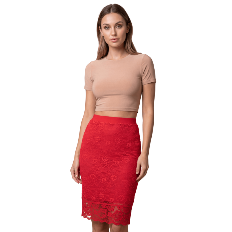 Jupe longue rouge Catalina  Be lily Mode