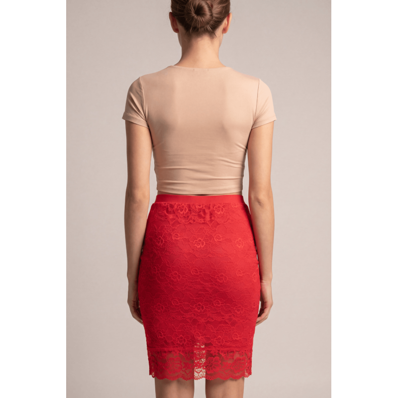 Jupe longue rouge Catalina  Be lily Mode