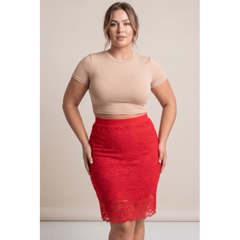 Jupe longue rouge Catalina  Be lily Mode