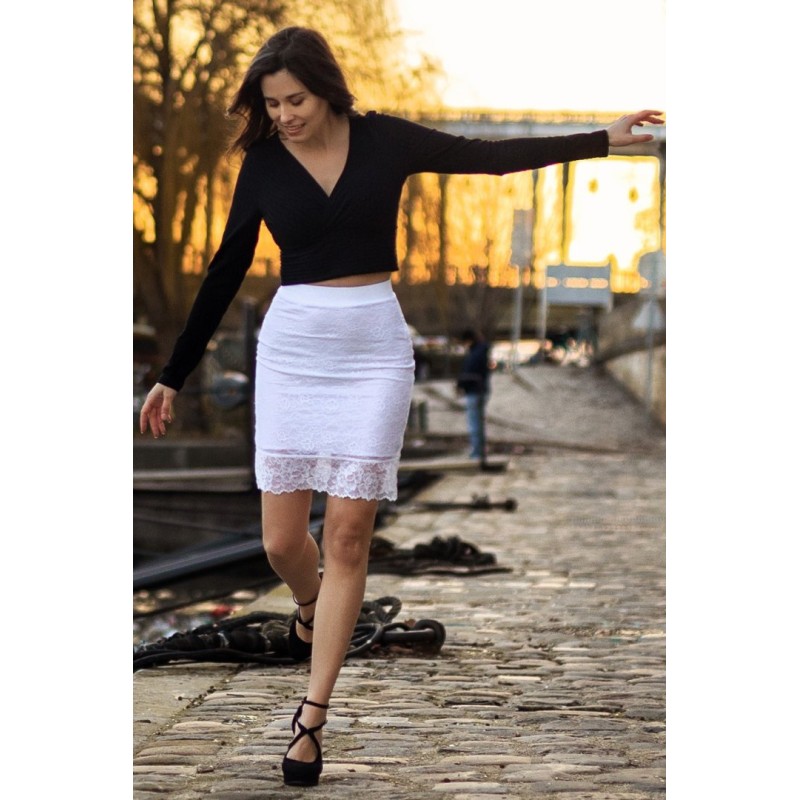 Jupe longue blanche Catalina  Be lily Mode
