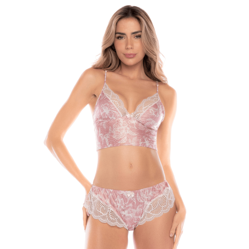 Ensemble 2 pièces rose dentelle confort et sensualité – Mapalé Mapalé