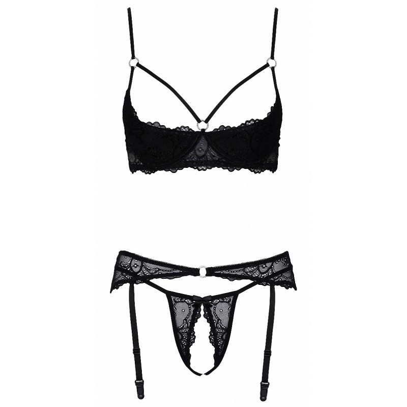 Ensemble lingerie ouverte noir - Cotelli Lingerie Cotelli lingerie