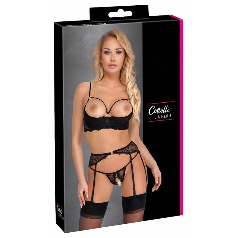 Ensemble lingerie ouverte noir - Cotelli Lingerie Cotelli lingerie