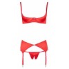 Ensemble lingerie 3 pièces ouvert rouge - Cottelli Lingerie Cotelli lingerie