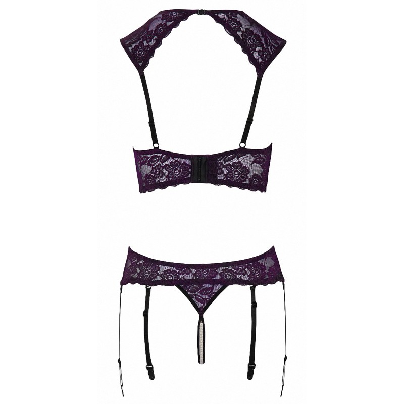 Ensemble lingerie ouverte violet - Cotelli Lingerie Cotelli lingerie