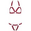 Ensemble string ouvert et seins nus bordeaux - Cottelli Lingerie Cotelli lingerie