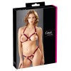 Ensemble string ouvert et seins nus bordeaux - Cottelli Lingerie Cotelli lingerie