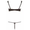 Ensemble dentelle string ouvert et seins nus noir - Cottelli Lingerie Cotelli lingerie