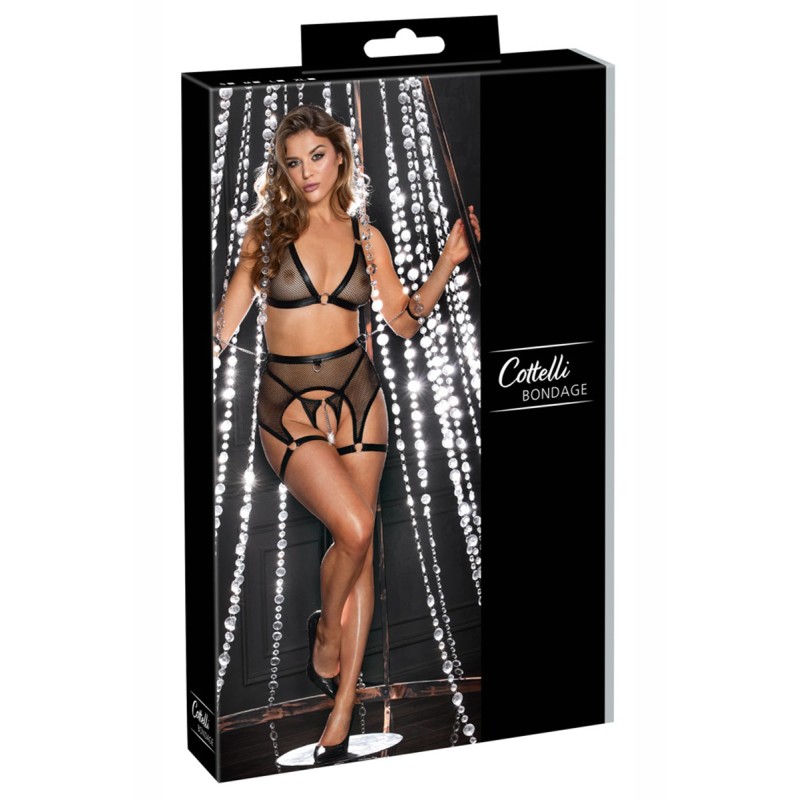 Ensemble Fetish noir en dentelle - Cotelli Bondage Cotelli Bondage