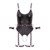 Body à jarretelles ouvert avec menottes - Cottelli Bondage Cotelli Bondage