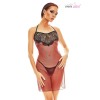 Robe lingerie rouge et noire Fantasme - Anaïs Anaïs