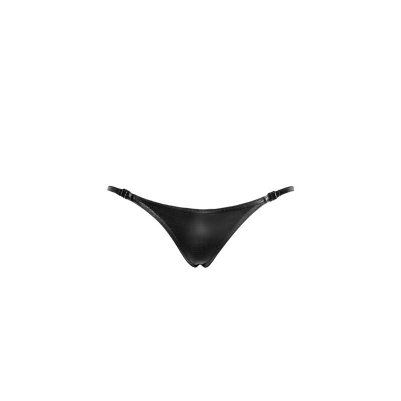 String stripper P012 wetlook effet croco Noir HandMade