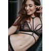 Soutien-gorge triangle dentelle et velours Petite Noir