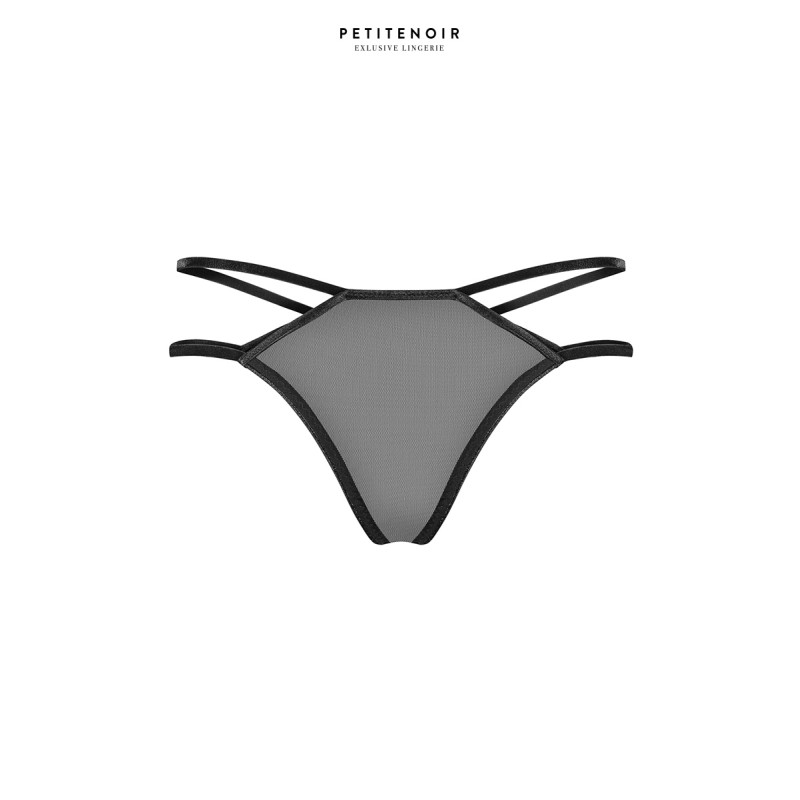 String double lanières en tulle Petite Noir
