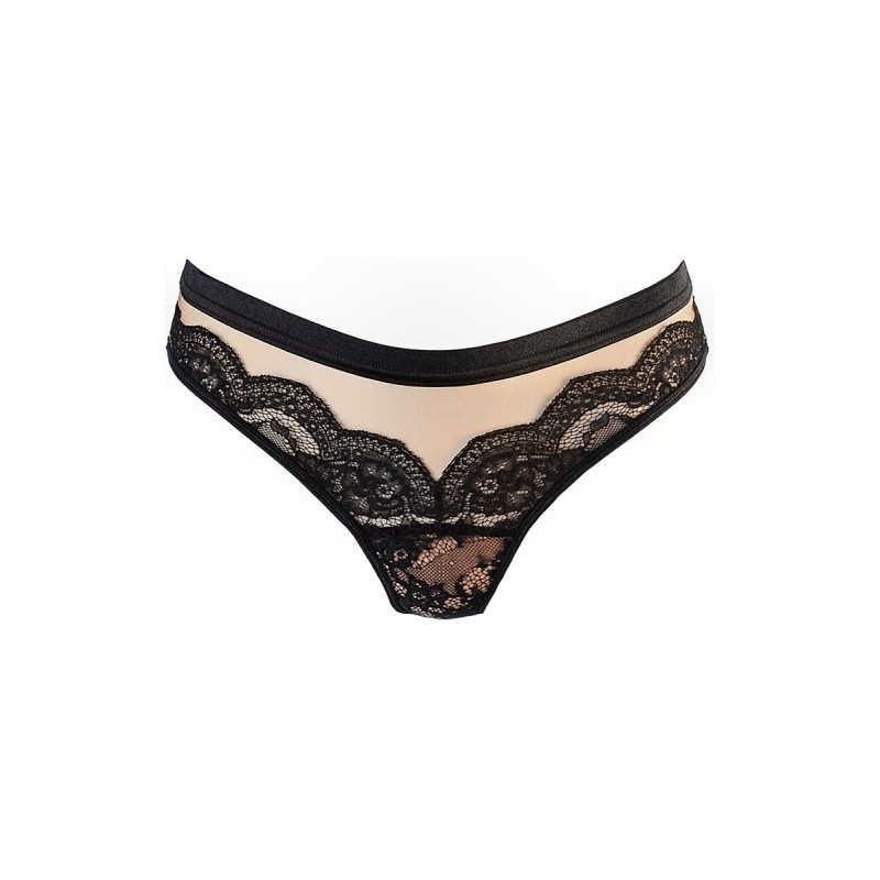 String tulle et dentelle noir V-10718 - Axami Axami