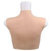 Buste faux seins silicone, col court