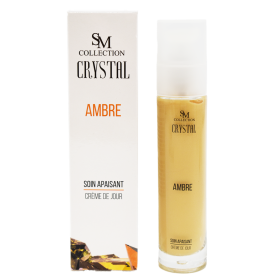Crème de jour à la poudre d'ambre 50ml 100% naturelle SM collection CRYSTAL