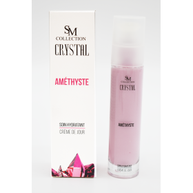 Crème de jour à la poudre d'améthyste 50ml 100% naturelle SM collection CRYSTAL
