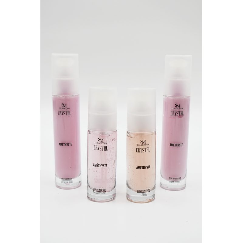Crème de jour à la poudre d'améthyste 50ml 100% naturelle SM collection CRYSTAL