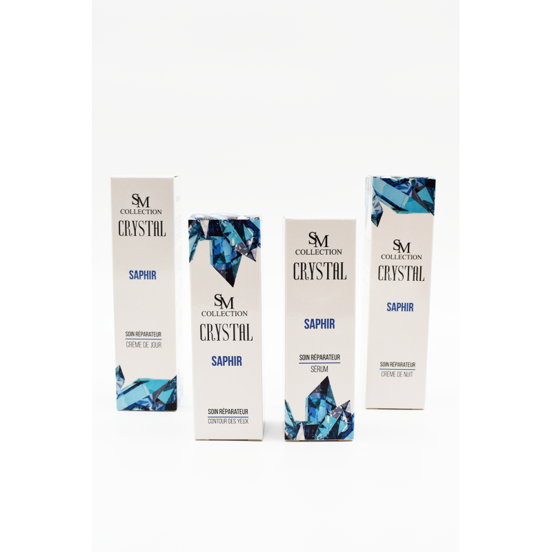 Crème de jour à la poudre de saphir 50ml 100% naturelle SM collection CRYSTAL