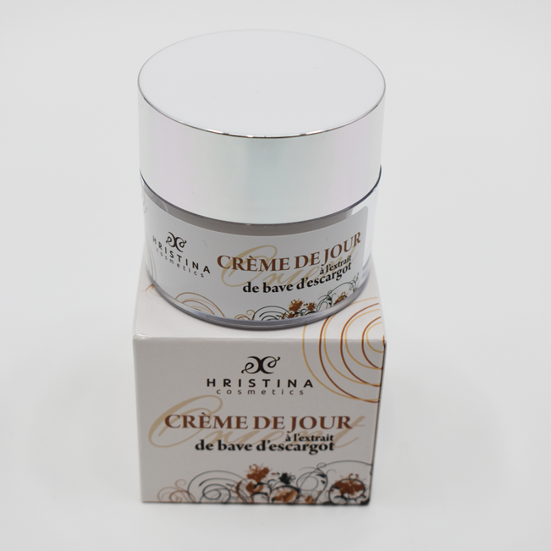 Crème de jour hydratante à base de bave d'escargot 50ml 100% naturelle Hristina