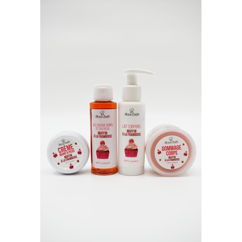 Crème mains et pieds - muffin à la framboise - 50ml 100% naturelle - Format voyage Stani chef's