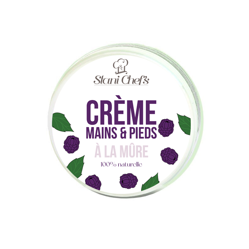 Crème mains et pieds à la mûre 100ml 100% naturelle Stani chef's