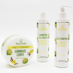 Lait corporel à la vanille et bergamote - 250ml 100% naturel Stani chef's